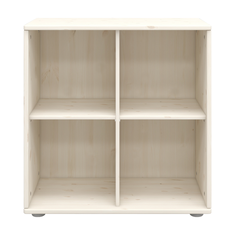 Flexa. Classic bookcase with 4 compartments - White washed