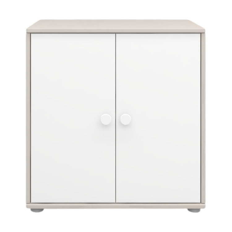 Flexa. Classic cupboard with white knobs  - Grey washed