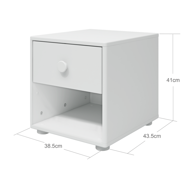 Flexa. Roomie chest with one drawer, white knob  - White