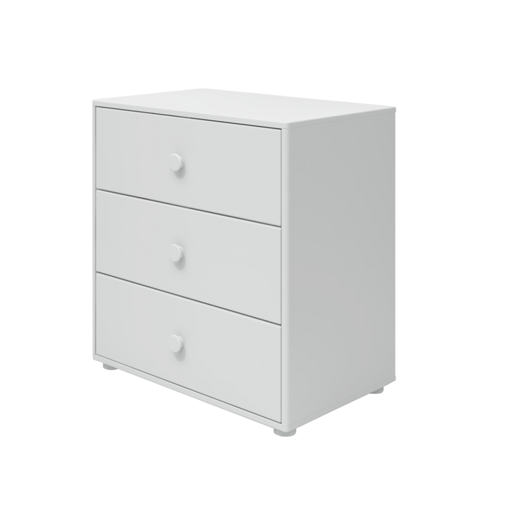 Flexa. Roomie chest with three drawer, white knobs  - White