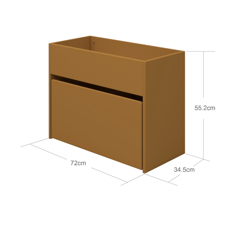 Flexa. Mini organizer με κουτί παιχνιδιών Roomie - Μουσταρδί
