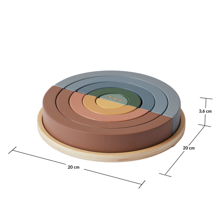 Flexa. Ξύλινο puzzle ουράνιο τόξο με 10 κομμάτια.