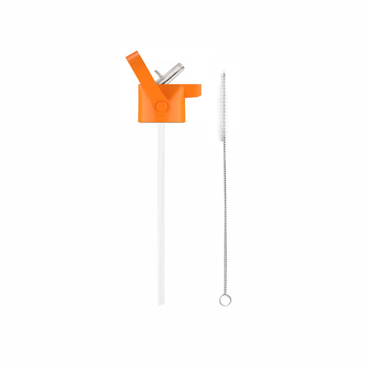 COOL BOTTLES. Kids Cap 260ml - Flip Straw - Orange