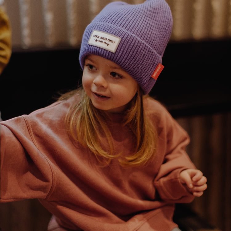 HELLO HOSSY. Pop Purple beanie - 2-5 years