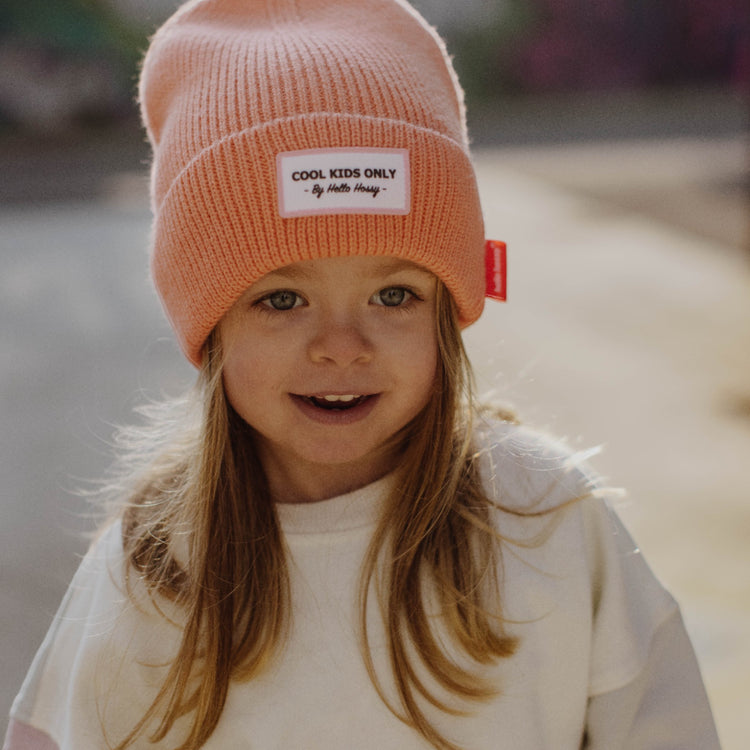 HELLO HOSSY. Pop Apricot beanie - 2-5 years