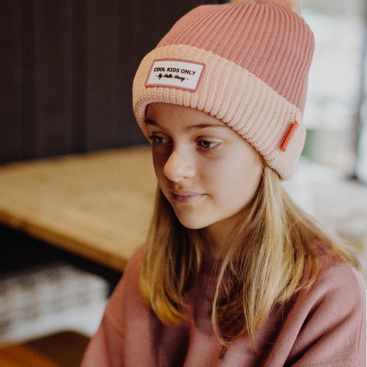 HELLO HOSSY. Color Block Blush beanie - 9-18 months