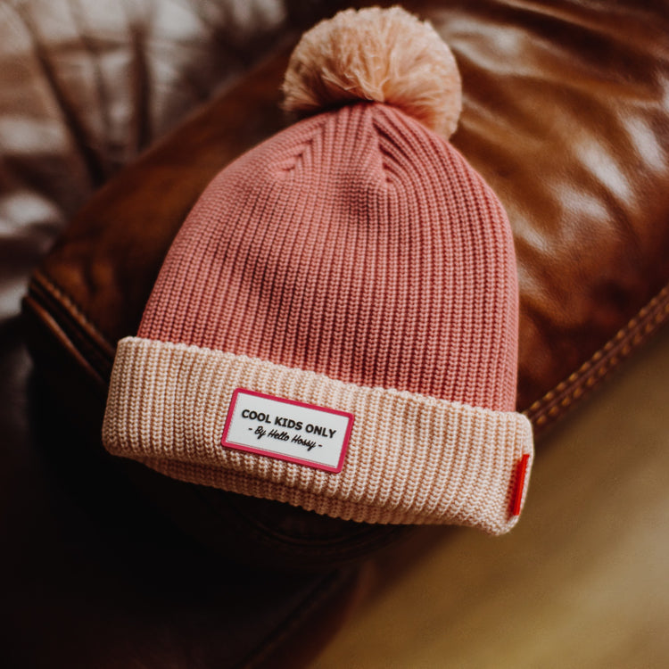 HELLO HOSSY. Color Block Blush beanie - 9-18 months