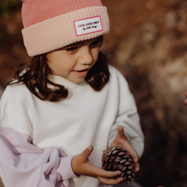 HELLO HOSSY. Color Block Blush beanie - 9-18 months