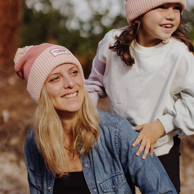 HELLO HOSSY. Color Block Blush beanie - 9-18 months