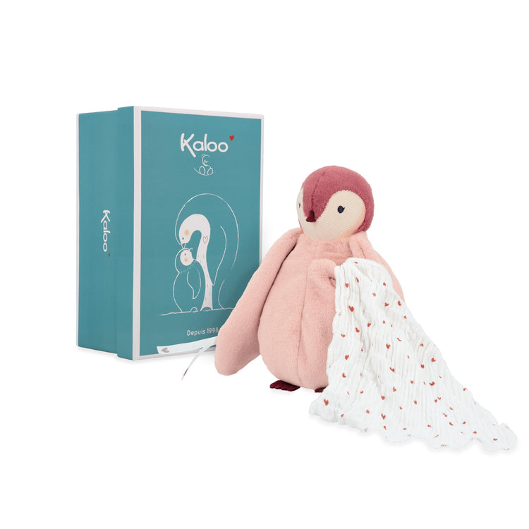 COMPLICES. Kissing plush Penguin Pink