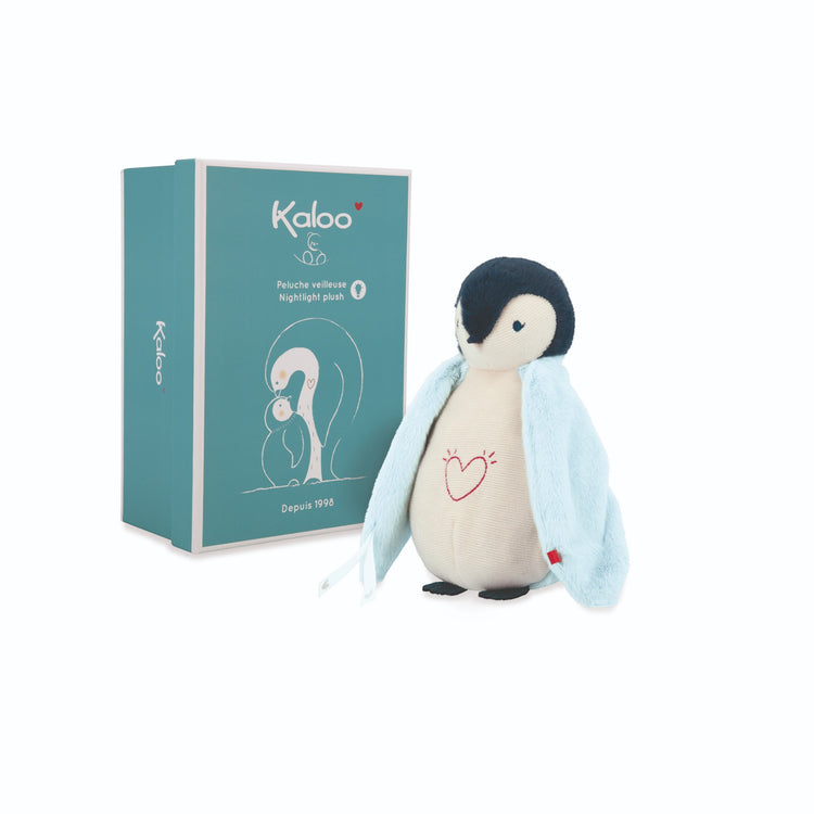 COMPLICES. Nightlight Plush Penguin Blue