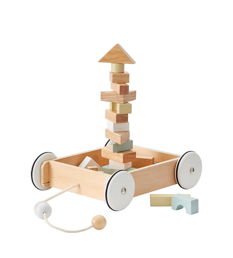 KIDS CONCEPT. Wagon with blocks
