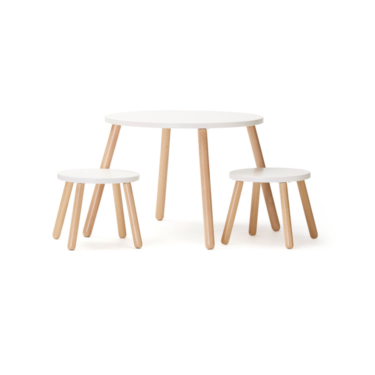 KIDS CONCEPT. Stool and table set White