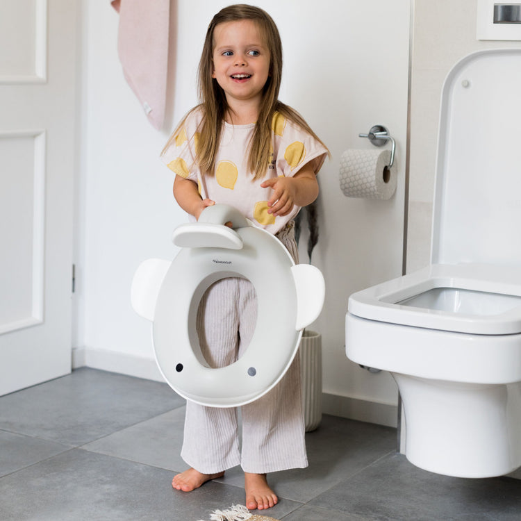 KINDSGUT. Toilet Seat Whale Light Gray