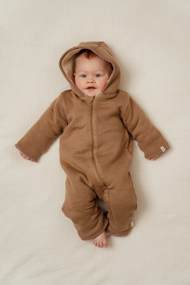 LITTLE DUTCH. Knitted one-piece suit Brown