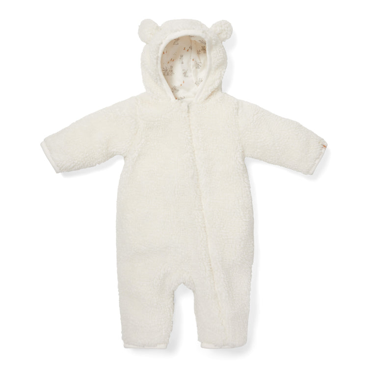 LITTLE DUTCH. Ολόσωμο φορμάκι εξόδου teddy Baby Bunny Off-White