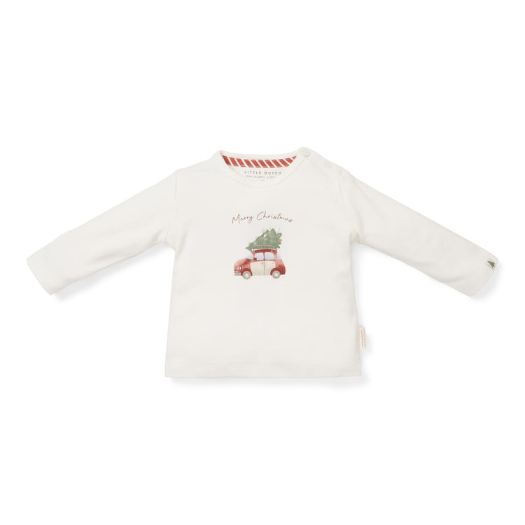 LITTLE DUTCH. Christmas T-shirt long sleeves Merry Christmas - 92