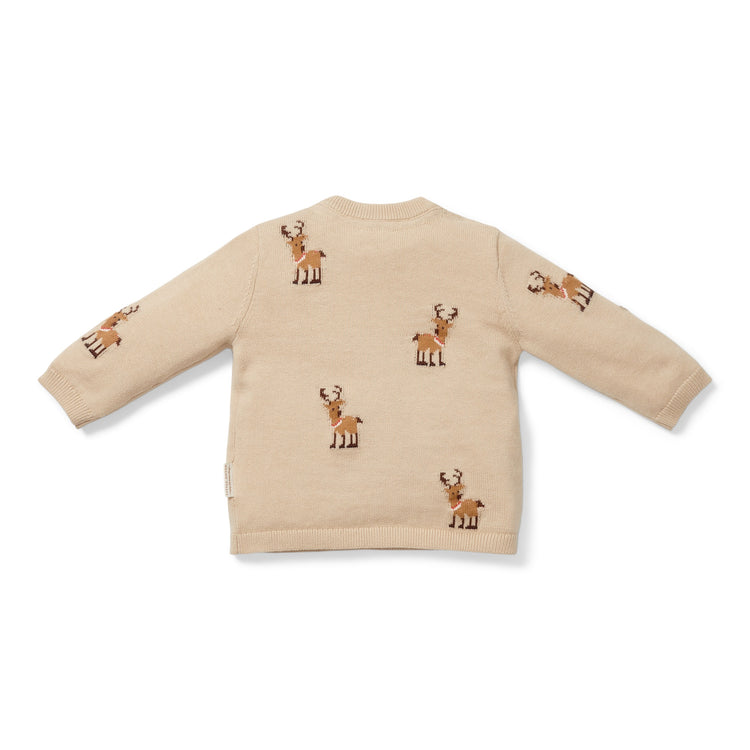LITTLE DUTCH. Knitted Christmas sweater reindeers