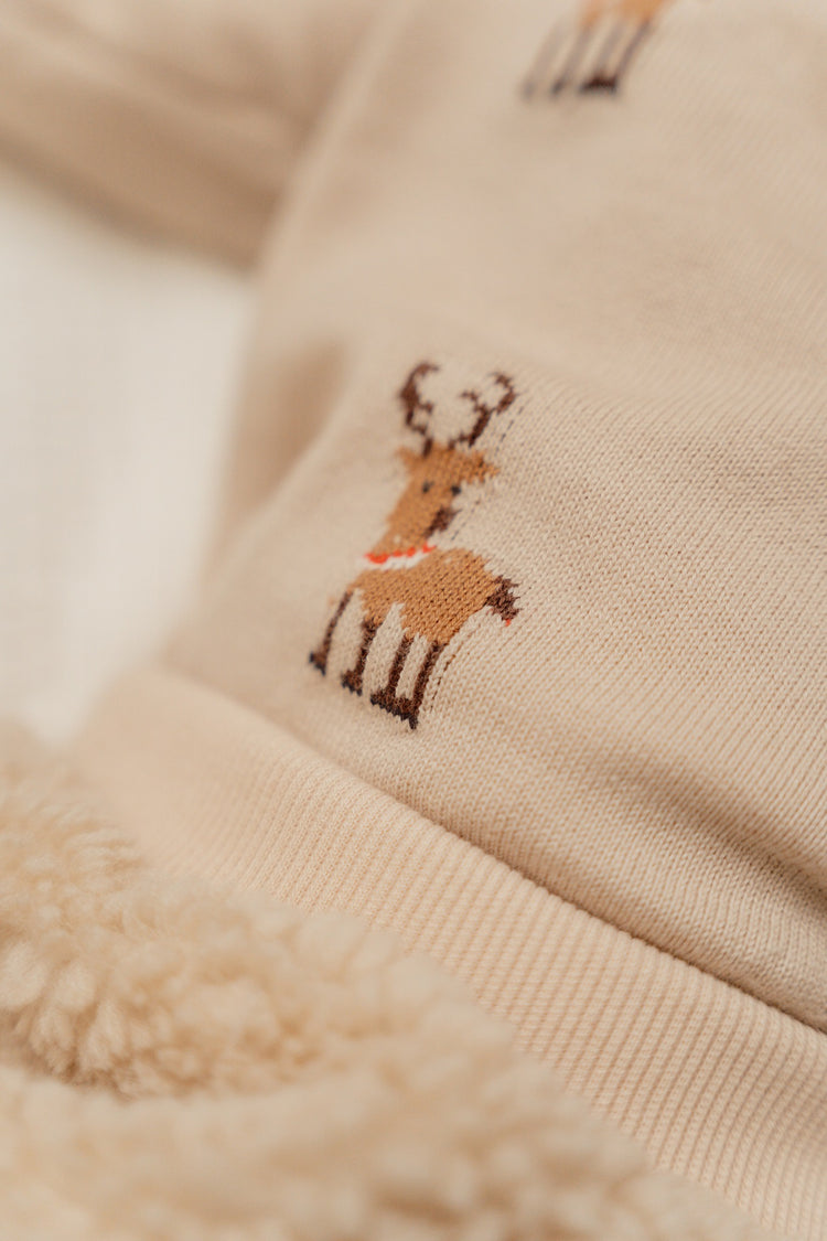 LITTLE DUTCH. Knitted Christmas sweater reindeers - 86