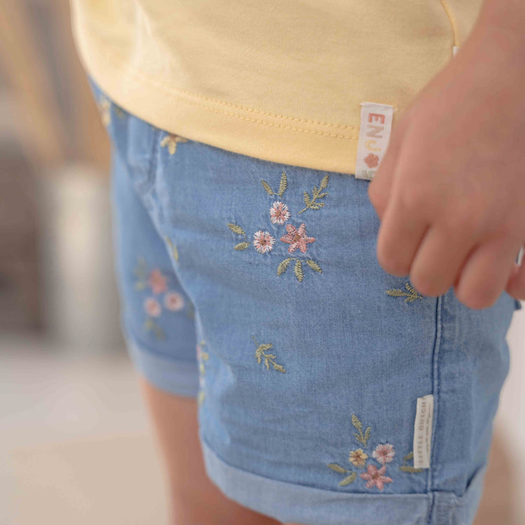 LITTLE DUTCH. Short Denim embroidered