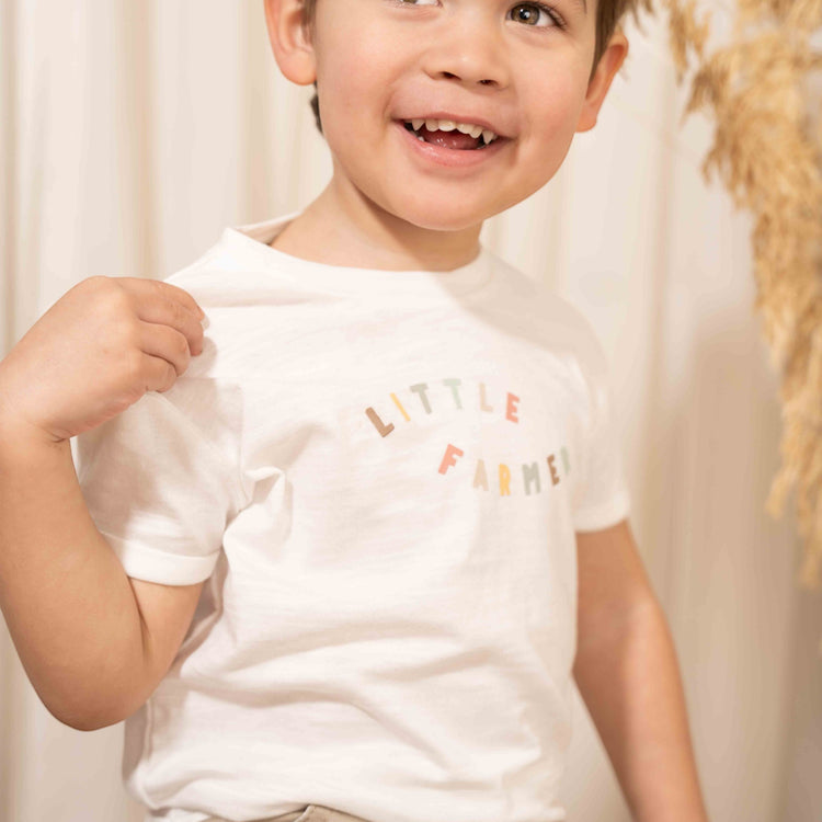 LITTLE DUTCH. T-shirt short sleeves Off White Little Farmer - 80