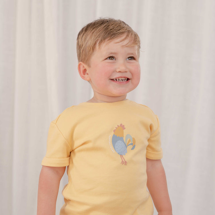 LITTLE DUTCH. T-shirt short sleeves Sunny Yellow - 80