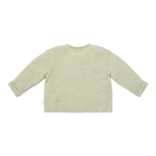 LITTLE DUTCH. Muslin shirt long sleeve Grass Green - 80