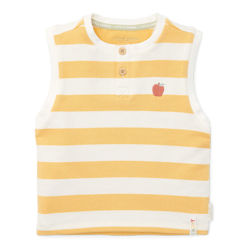 LITTLE DUTCH. Singlet Sunny Yellow Stripes - 74