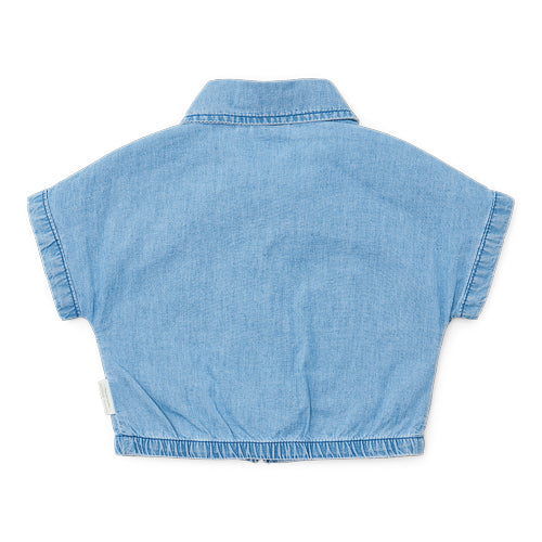 LITTLE DUTCH. Blouse short sleeves Denim - 98