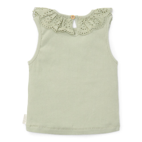 LITTLE DUTCH. Singlet Rib Grass Green - 80