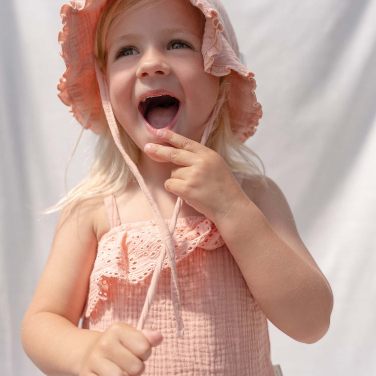 LITTLE DUTCH. Muslin hat Flower Pink - size 1 (74/86)