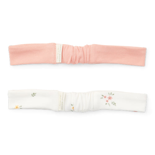 LITTLE DUTCH. Headbands set of 2 White Meadows / Flower Pink - size 1 (74/86)