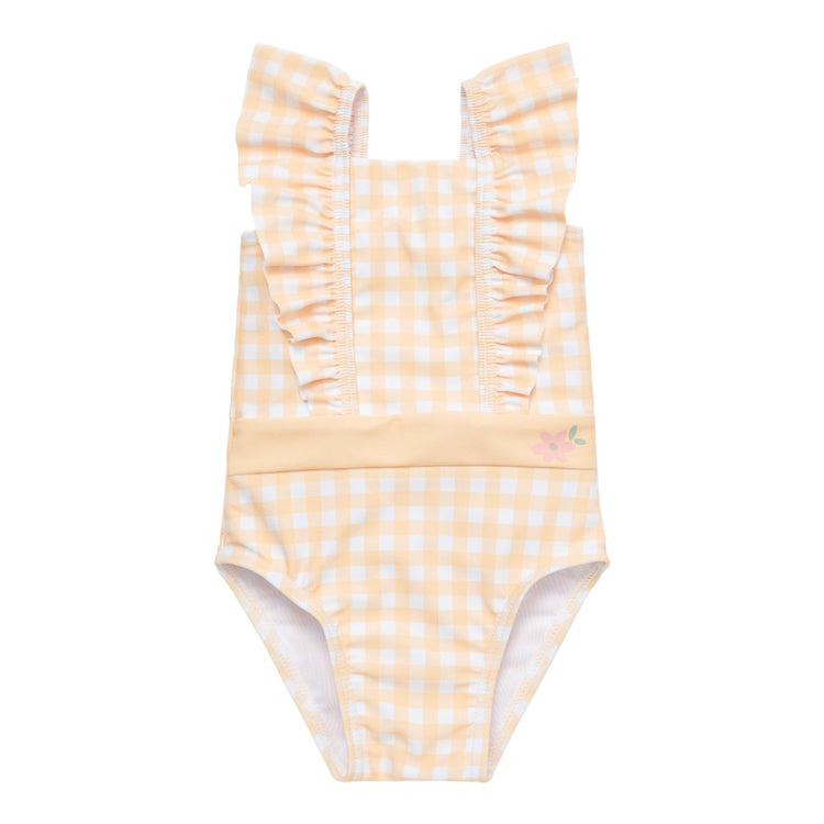 LITTLE DUTCH. Bathsuit volants Sunshine Checks