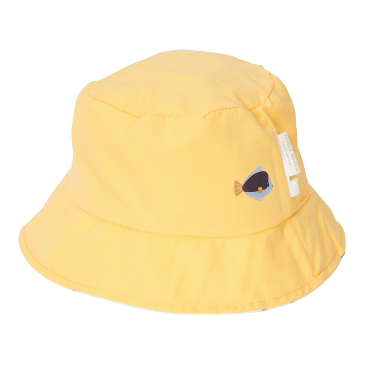 LITTLE DUTCH. Reversible sun hat Honey Yellow / Ocean Treasures - size 1