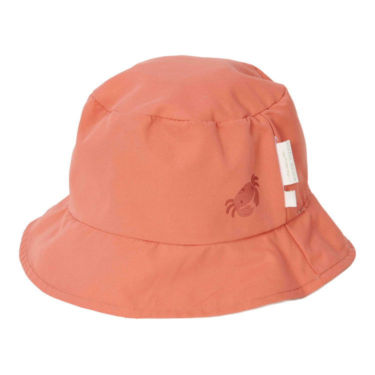 LITTLE DUTCH. Reversible sun hat Coral / Lobster Bay - size 2