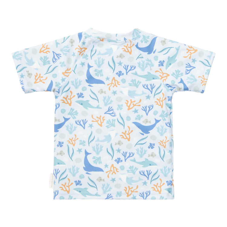 LITTLE DUTCH. Swim T-shirt short sleeves Ocean Dreams Blue - 74/80