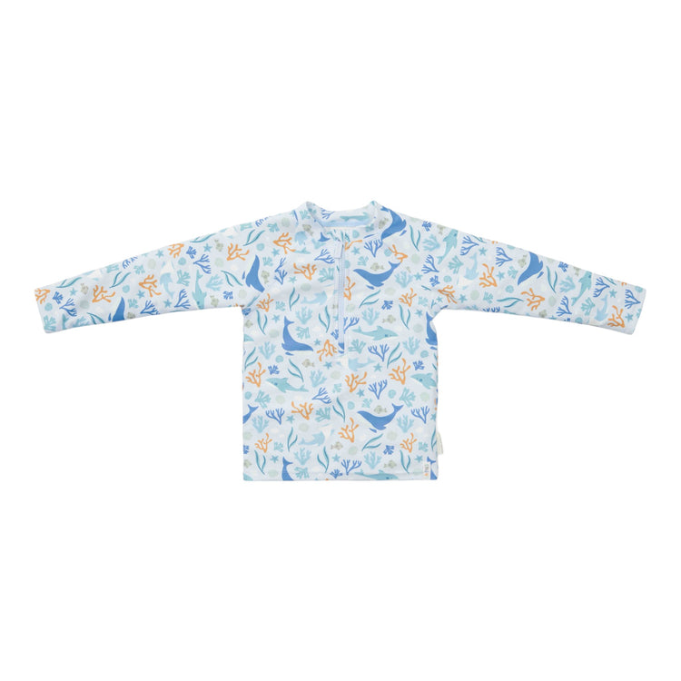 LITTLE DUTCH. Swim T-shirt long sleeves Ocean Dreams Blue - 98/104