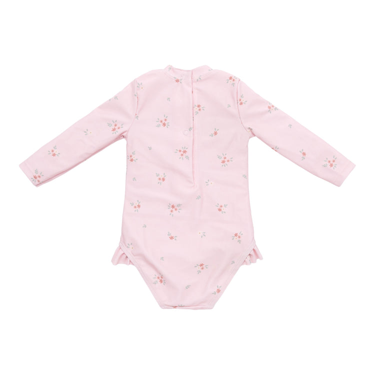 LITTLE DUTCH. Bathsuit long sleeves ruffles Rosy Meadows - 74/80