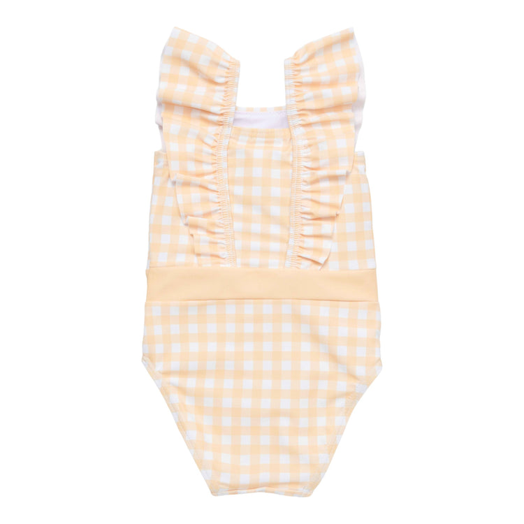 LITTLE DUTCH. Bathsuit volants Sunshine Checks - 74/80