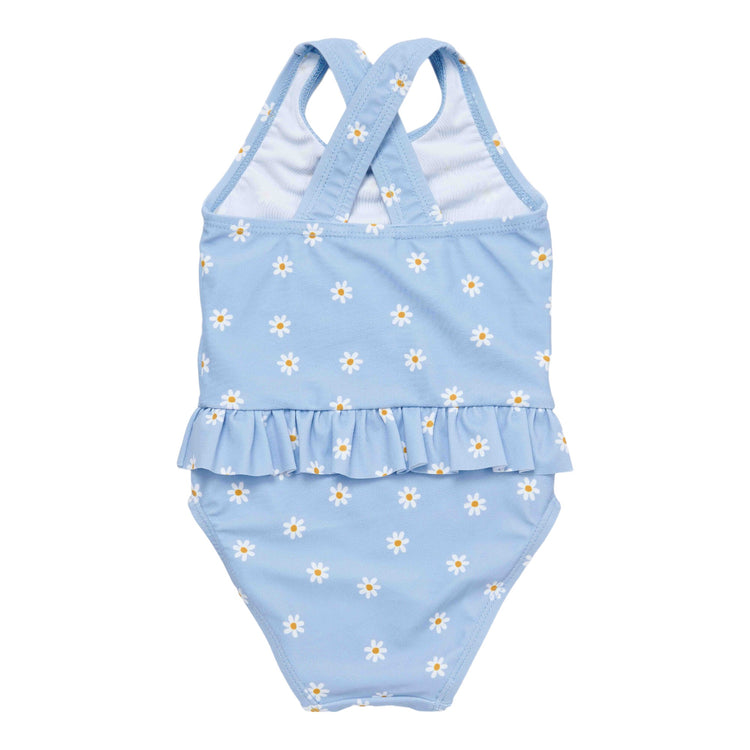 LITTLE DUTCH. Bathsuit volants Daisies Blue New - 74/80