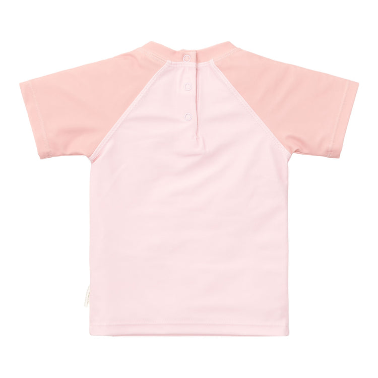 LITTLE DUTCH. Swim T-shirt short sleeves Flower Pink - 62/68