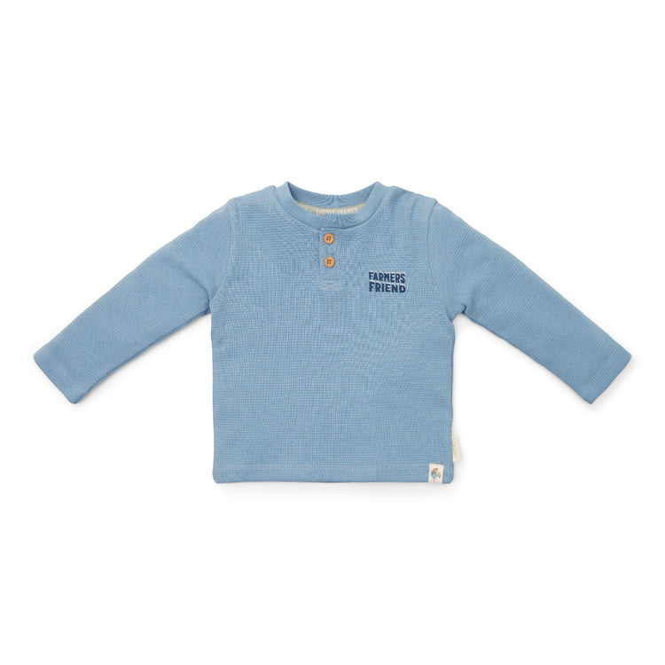 LITTLE DUTCH. T-shirt long sleeve waffle Ice blue - 98