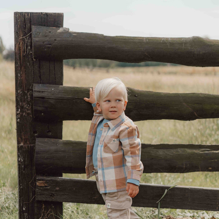 LITTLE DUTCH. Blouse Ice blue check