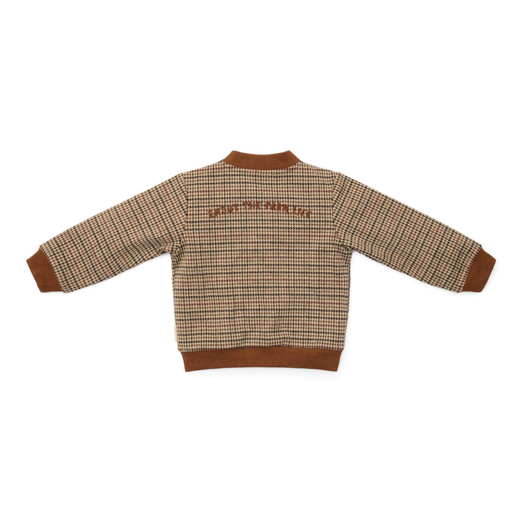 LITTLE DUTCH. Cardigan Green check