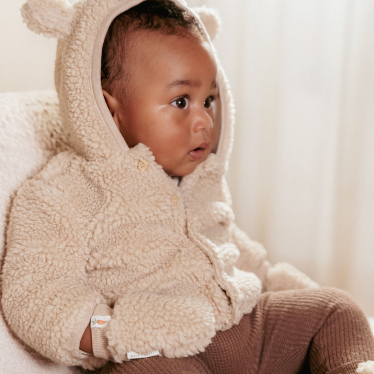 LITTLE DUTCH. Teddy cardigan Sand - 50/56