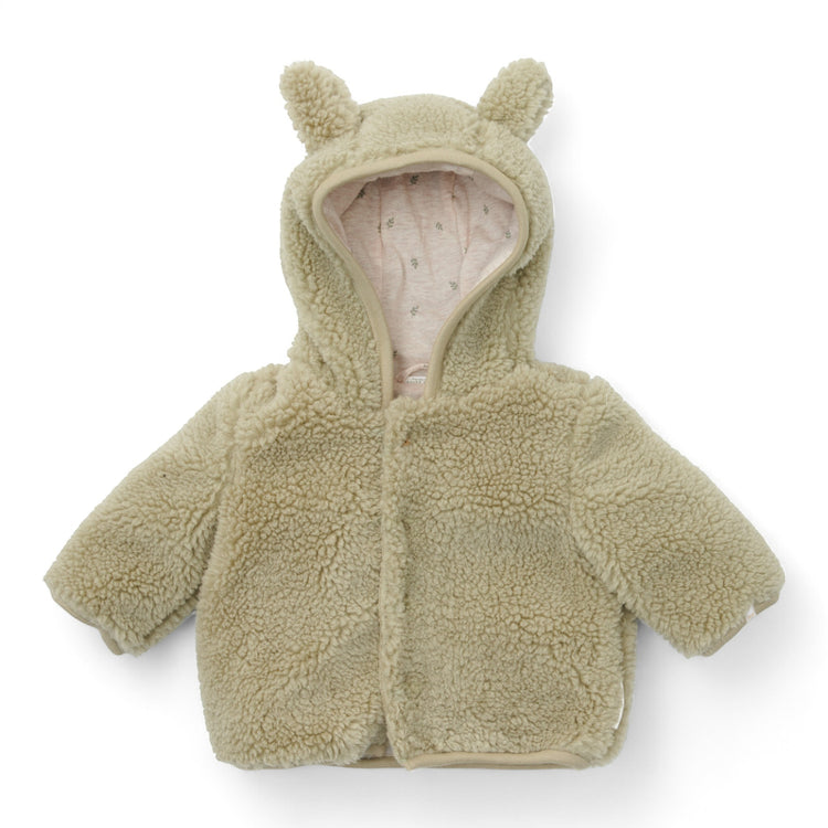 LITTLE DUTCH. Teddy cardigan Soft Green