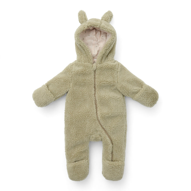 LITTLE DUTCH. Ολόσωμο φορμάκι εξόδου teddy Soft Green - No 50/56