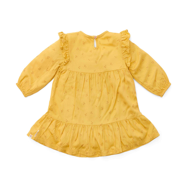 LITTLE DUTCH. Dress long sleeve Warm Yellow Blooming Flower - 92