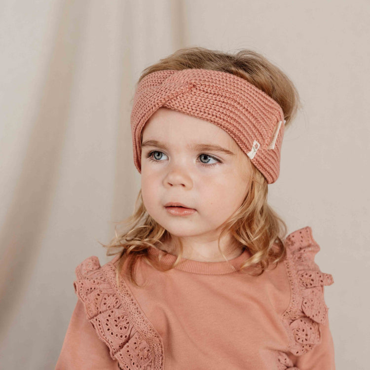 LITTLE DUTCH. Knitted headband Warm Rose - size 1 - 74 - 86