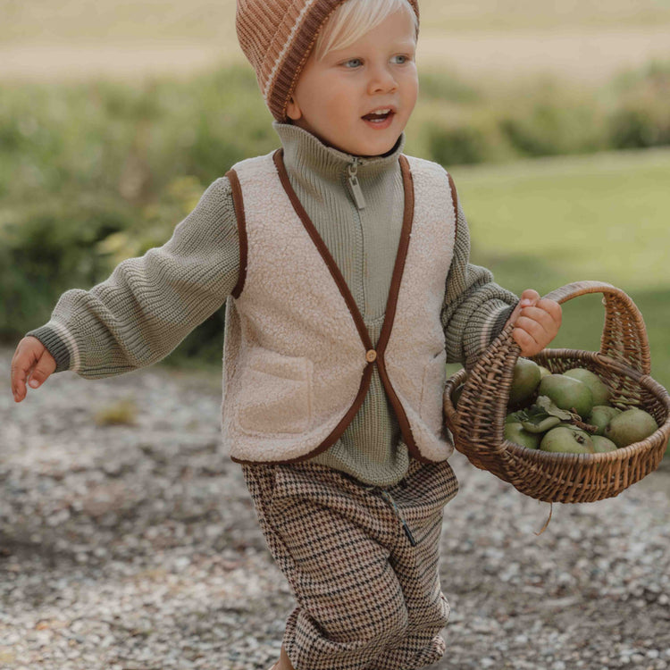 LITTLE DUTCH. Knitted cap Brown - size 2 - 92 - 104